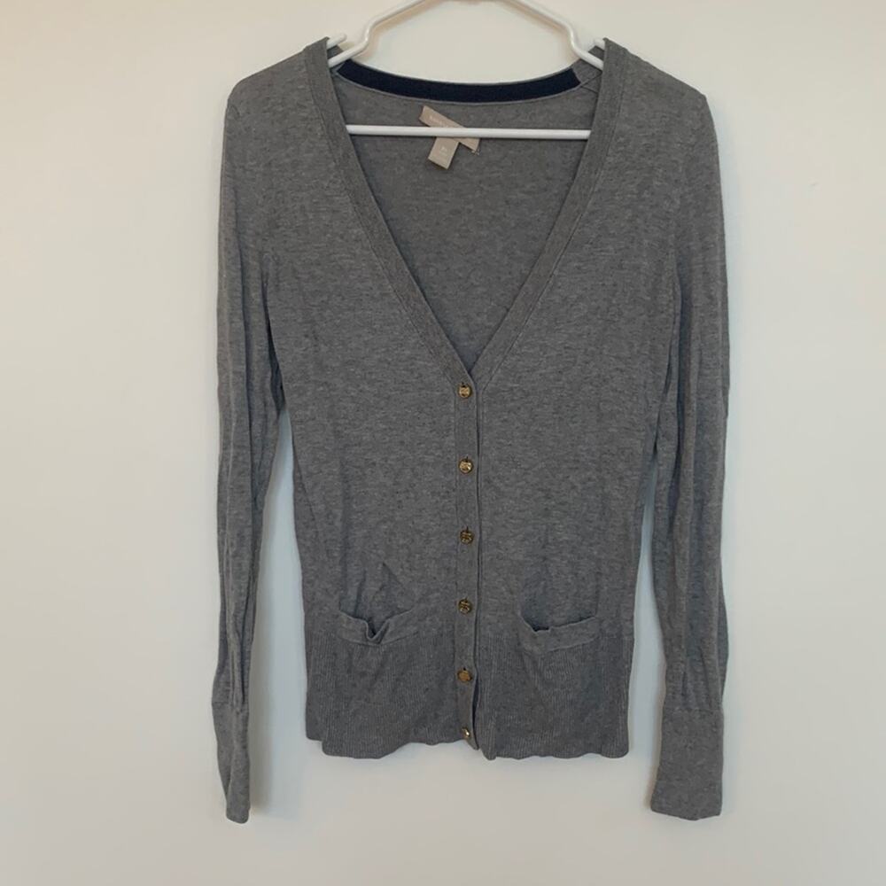 Banana Republic Grey V-Cut Cardigan